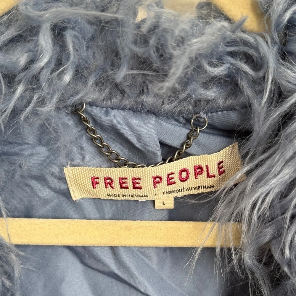 Free People Grey Faux Fur Ski Jacket